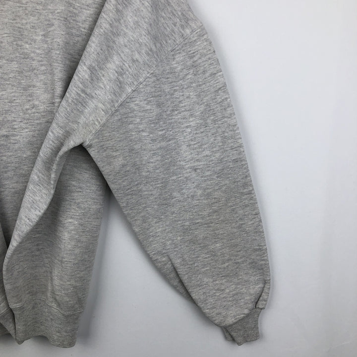 90'S Russell College Character Sweatshirt, Made in USA, Men's Size L, Vintage cotton gray type Vintage Second Hand