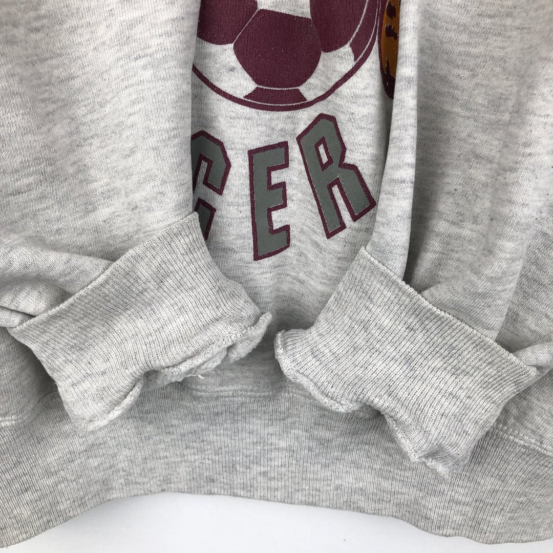 90'S Russell College Character Sweatshirt, Made in USA, Men's Size L, Vintage cotton gray type Vintage Second Hand