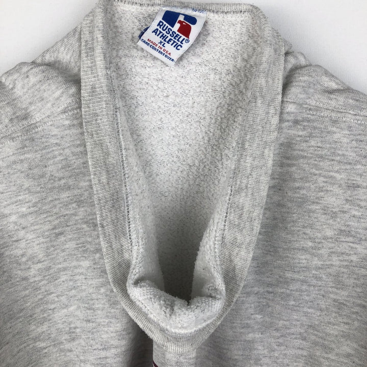 90'S Russell College Character Sweatshirt, Made in USA, Men's Size L, Vintage cotton gray type Vintage Second Hand