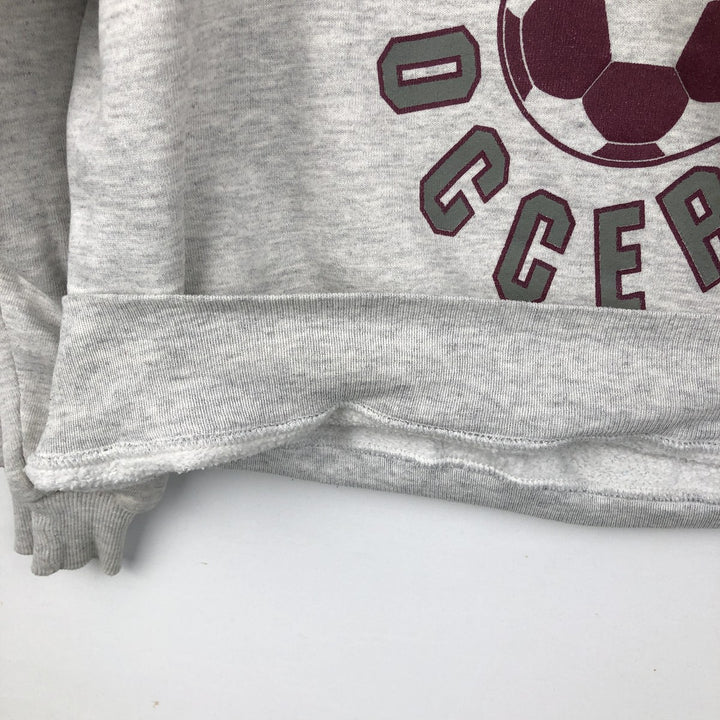 90'S Russell College Character Sweatshirt, Made in USA, Men's Size L, Vintage cotton gray type Vintage Second Hand