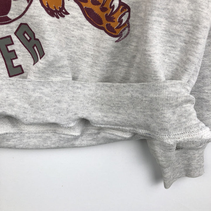 90'S Russell College Character Sweatshirt, Made in USA, Men's Size L, Vintage cotton gray type Vintage Second Hand