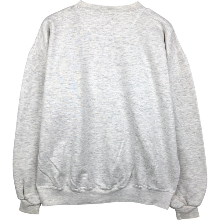 80s-90'S Jerzees College Sweatshirt, Made in USA, Men's Size L, Vintage cotton gray type Vintage Second Hand