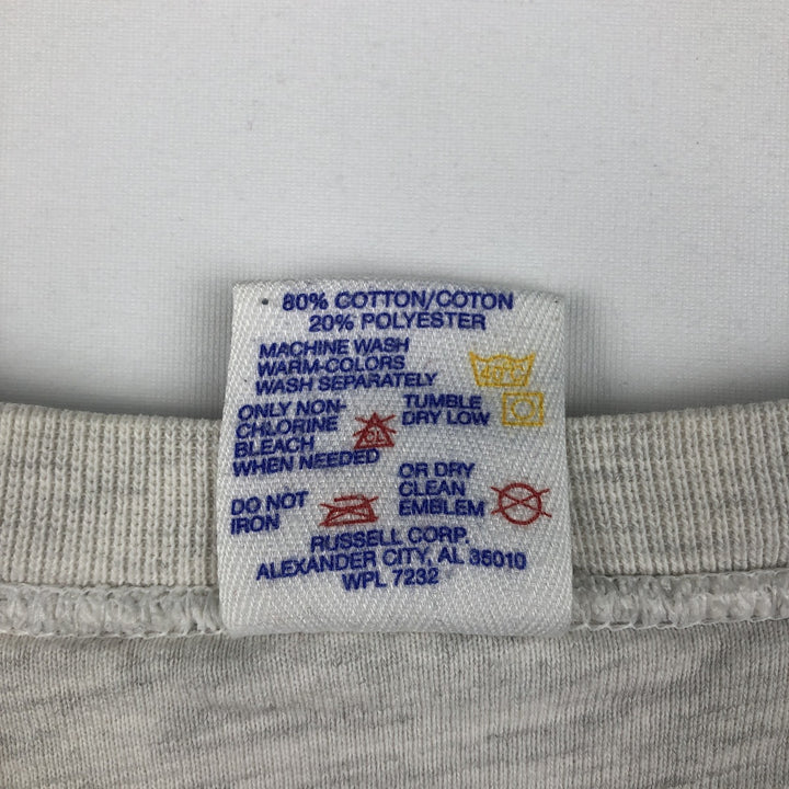 80s-90'S Jerzees College Sweatshirt, Made in USA, Men's Size L, Vintage cotton gray type Vintage Second Hand