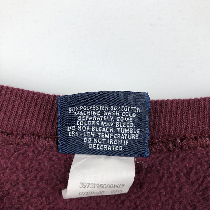 Vintage 90'S Jansport college sweatshirt, made in the USA, size L, men's polyester wine-red Vintage Second Hand
