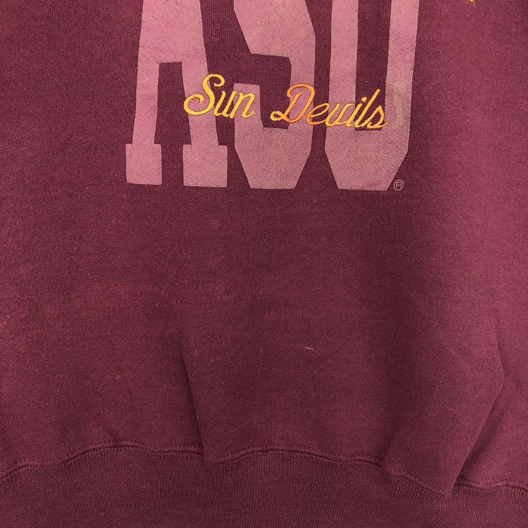 Vintage 90'S Jansport college sweatshirt, made in the USA, size L, men's polyester wine-red Vintage Second Hand
