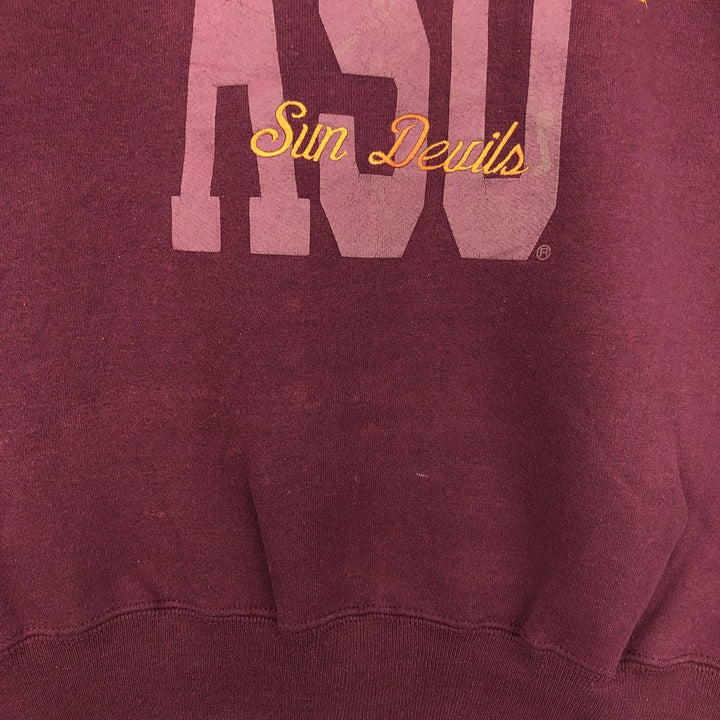 Vintage 90'S Jansport college sweatshirt, made in the USA, size L, men's polyester wine-red Vintage Second Hand
