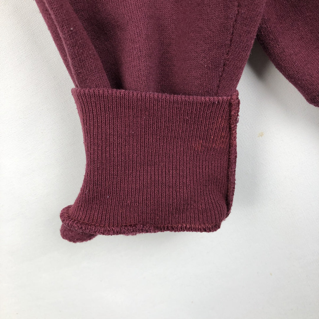 Vintage 90'S Jansport college sweatshirt, made in the USA, size L, men's polyester wine-red Vintage Second Hand