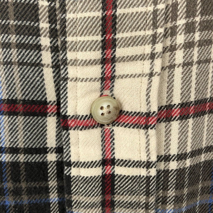 Ralph Lauren Classic Fit Long Sleeve Button Down Light Flannel Check Shirt, Men's Size L cotton Blue type light blue Vintage Second Hand