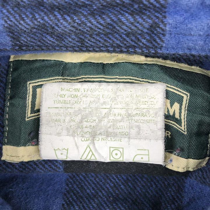 FIELD AND STREAM Buffalo Check Long Sleeve Heavy Flannel Check Shirt Men's XL unclear blue type Vintage Second Hand