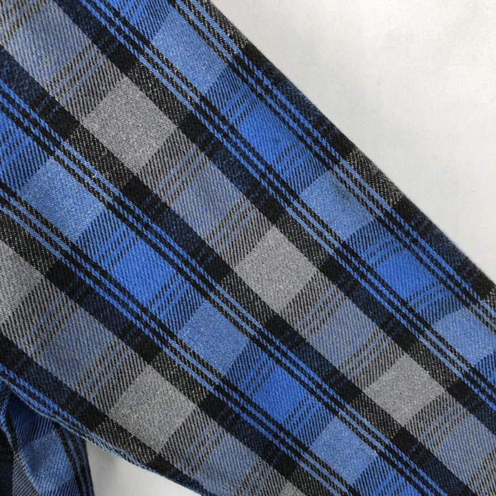 CODET Long-Sleeve Flannel Check Shirt, Made in USA, Men's Size L (equivalent) cotton blue type Vintage Second Hand