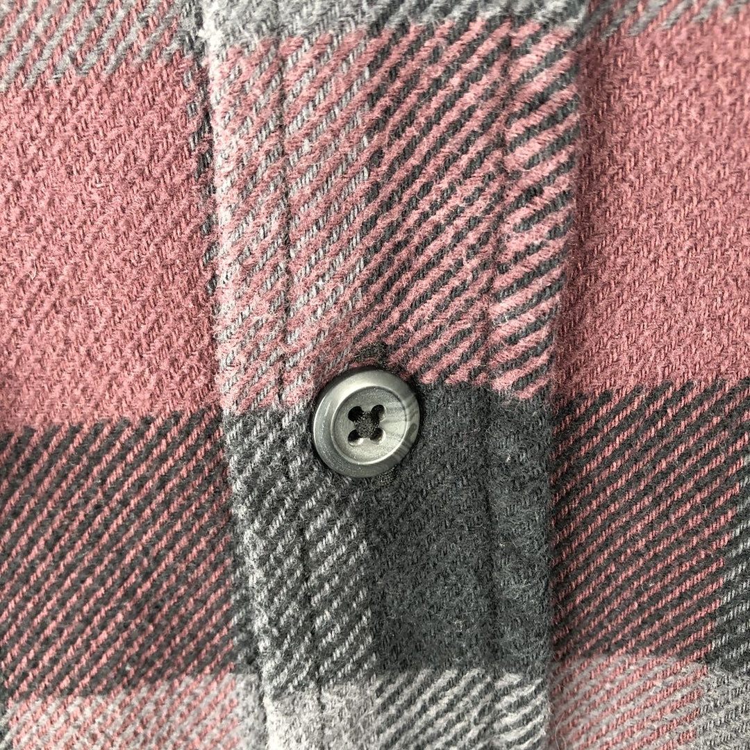 ORVIS Long Sleeve Flannel Check Shirt, Men's Size L cotton wine-red Vintage Second Hand