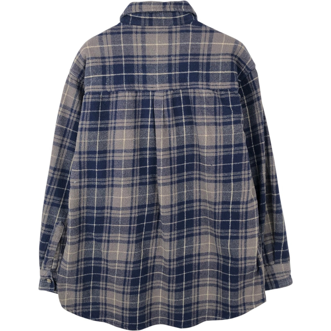 Stillwater Supply Co. Long-Sleeve Flannel Check Shirt, Men's Size XL (approx.) cotton blue type Vintage Second Hand