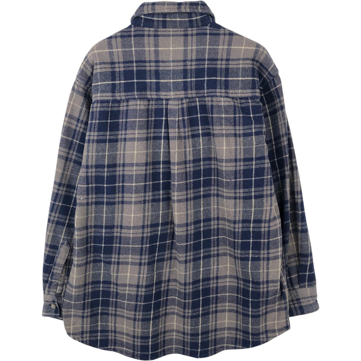 Stillwater Supply Co. Long-Sleeve Flannel Check Shirt, Men's Size XL (approx.) cotton blue type Vintage Second Hand