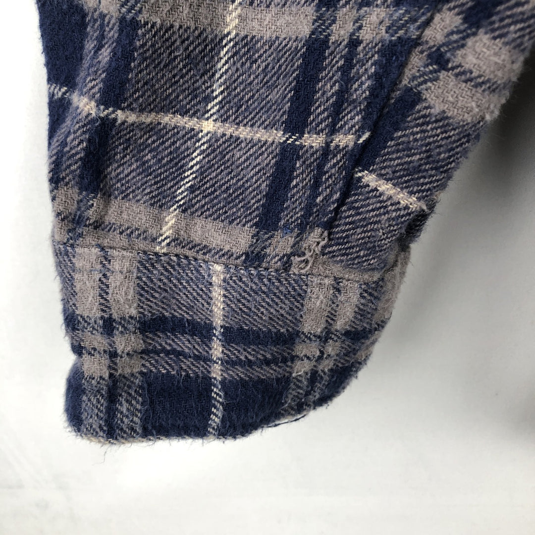 Stillwater Supply Co. Long-Sleeve Flannel Check Shirt, Men's Size XL (approx.) cotton blue type Vintage Second Hand