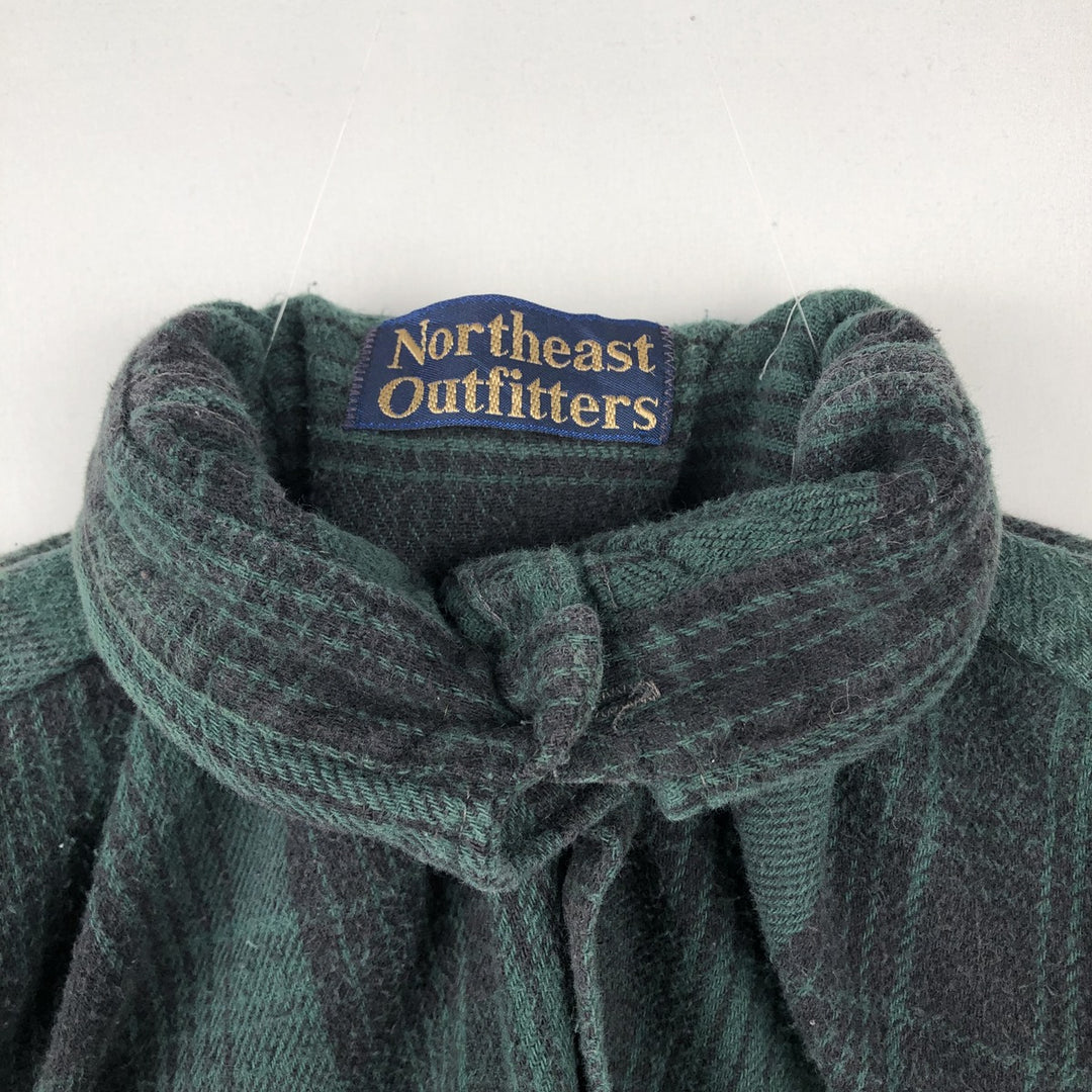 Northeast Outfitters Long-Sleeve Flannel Check Shirt, Men's Size M (approx.) unclear Green type dark green Vintage Second Hand