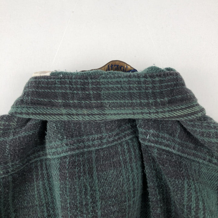 Northeast Outfitters Long-Sleeve Flannel Check Shirt, Men's Size M (approx.) unclear Green type dark green Vintage Second Hand