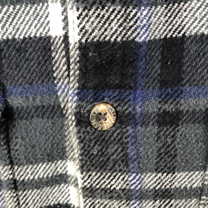 FIELDandSTREAM Long-Sleeve Flannel Check Shirt, Men's Size L (approx.) cotton gray type Vintage Second Hand