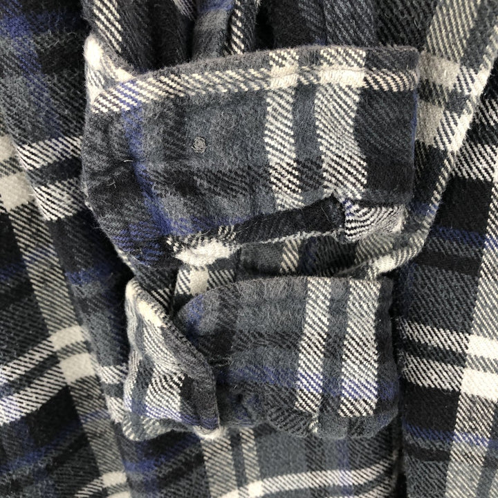 FIELDandSTREAM Long-Sleeve Flannel Check Shirt, Men's Size L (approx.) cotton gray type Vintage Second Hand