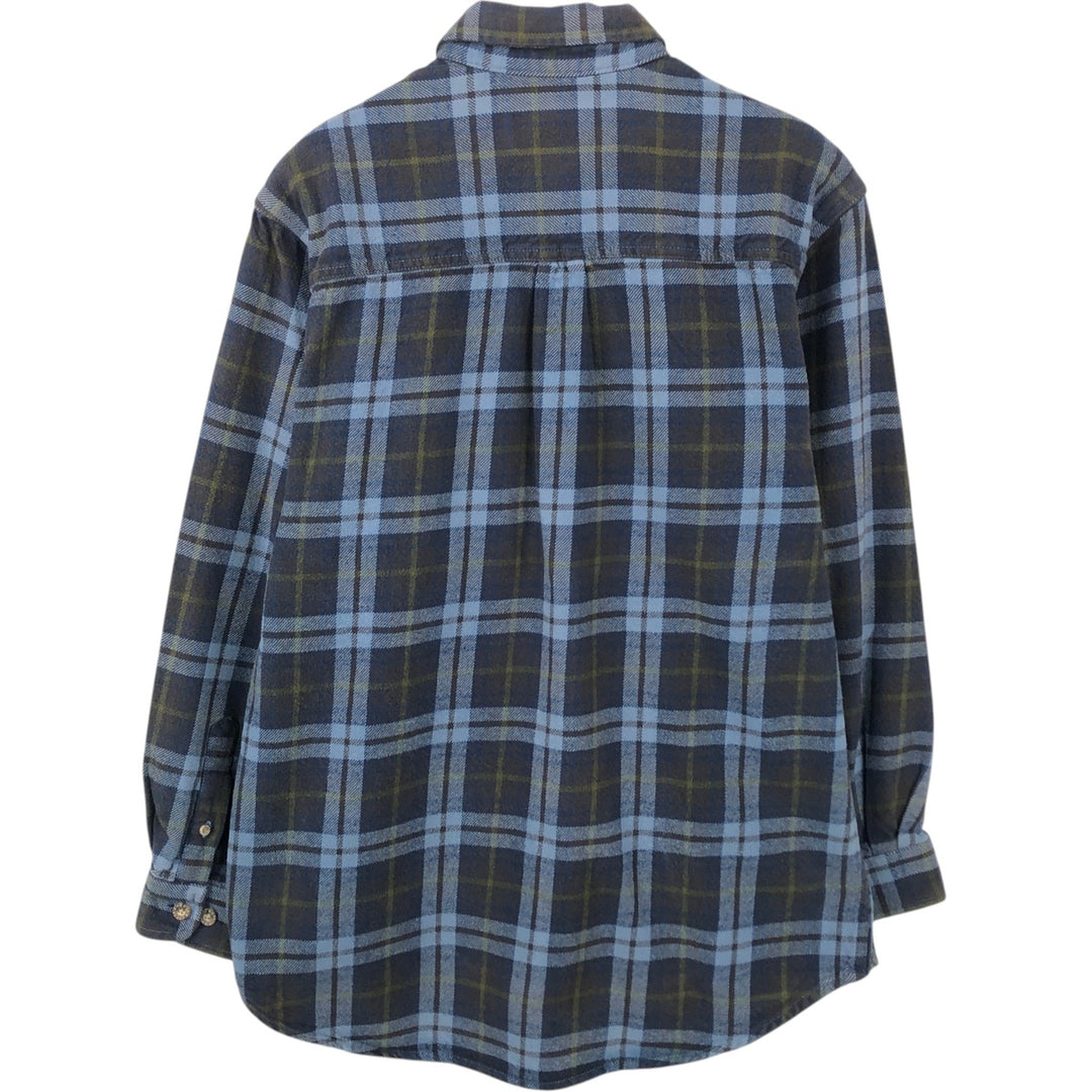 MOOSE CREEK Long Sleeve Flannel Check Shirt, Men's Size M cotton Blue type light blue Vintage Second Hand