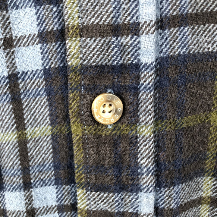 MOOSE CREEK Long Sleeve Flannel Check Shirt, Men's Size M cotton Blue type light blue Vintage Second Hand