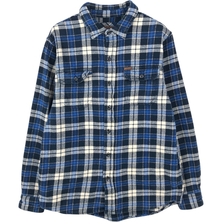ORVIS Long Sleeve Flannel Check Shirt, Men's Size M cotton blue type Vintage Second Hand
