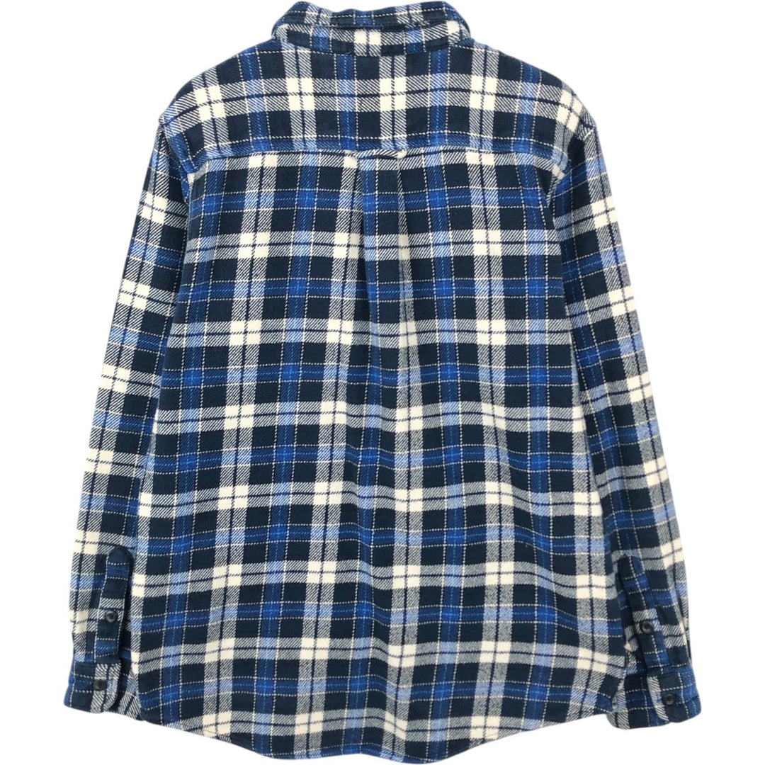 ORVIS Long Sleeve Flannel Check Shirt, Men's Size M cotton blue type Vintage Second Hand