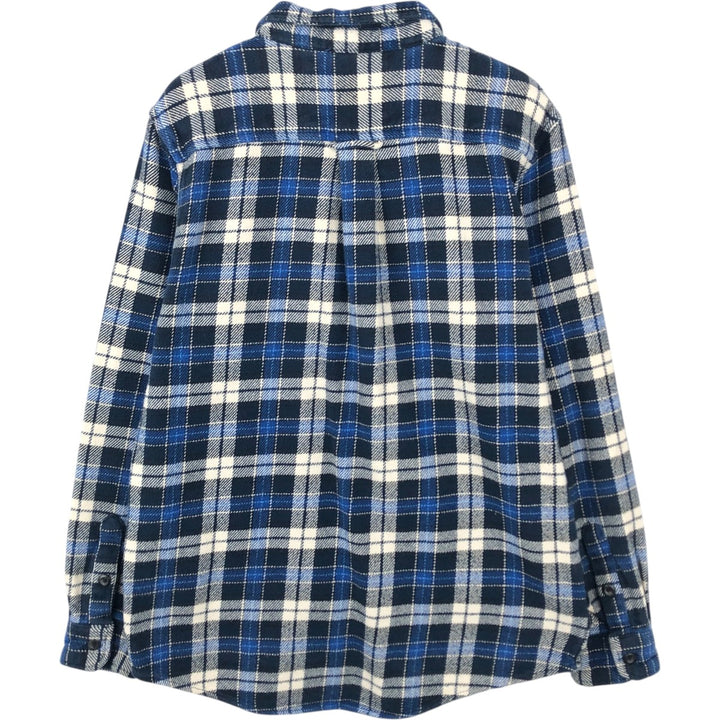 ORVIS Long Sleeve Flannel Check Shirt, Men's Size M cotton blue type Vintage Second Hand