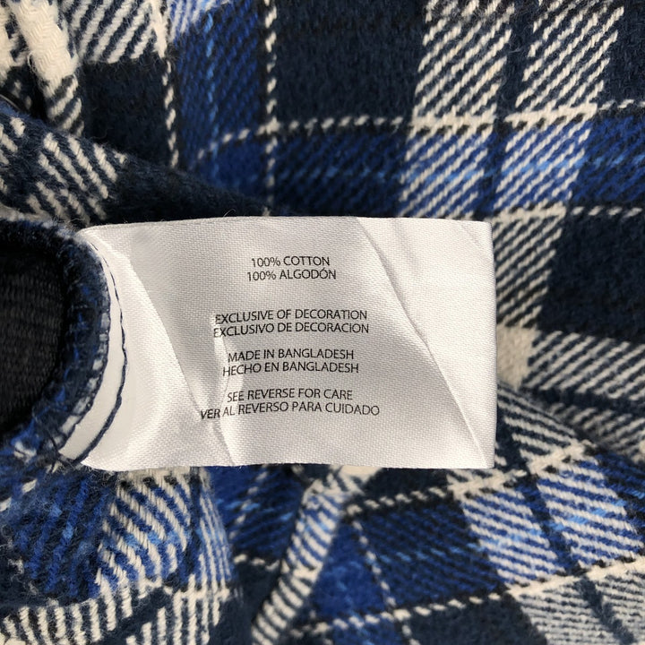 ORVIS Long Sleeve Flannel Check Shirt, Men's Size M cotton blue type Vintage Second Hand
