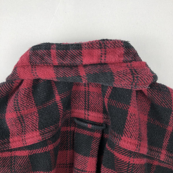 Guide Series Long-Sleeve Flannel Check Shirt, Men's Size L (approx.) cotton red type Vintage Second Hand