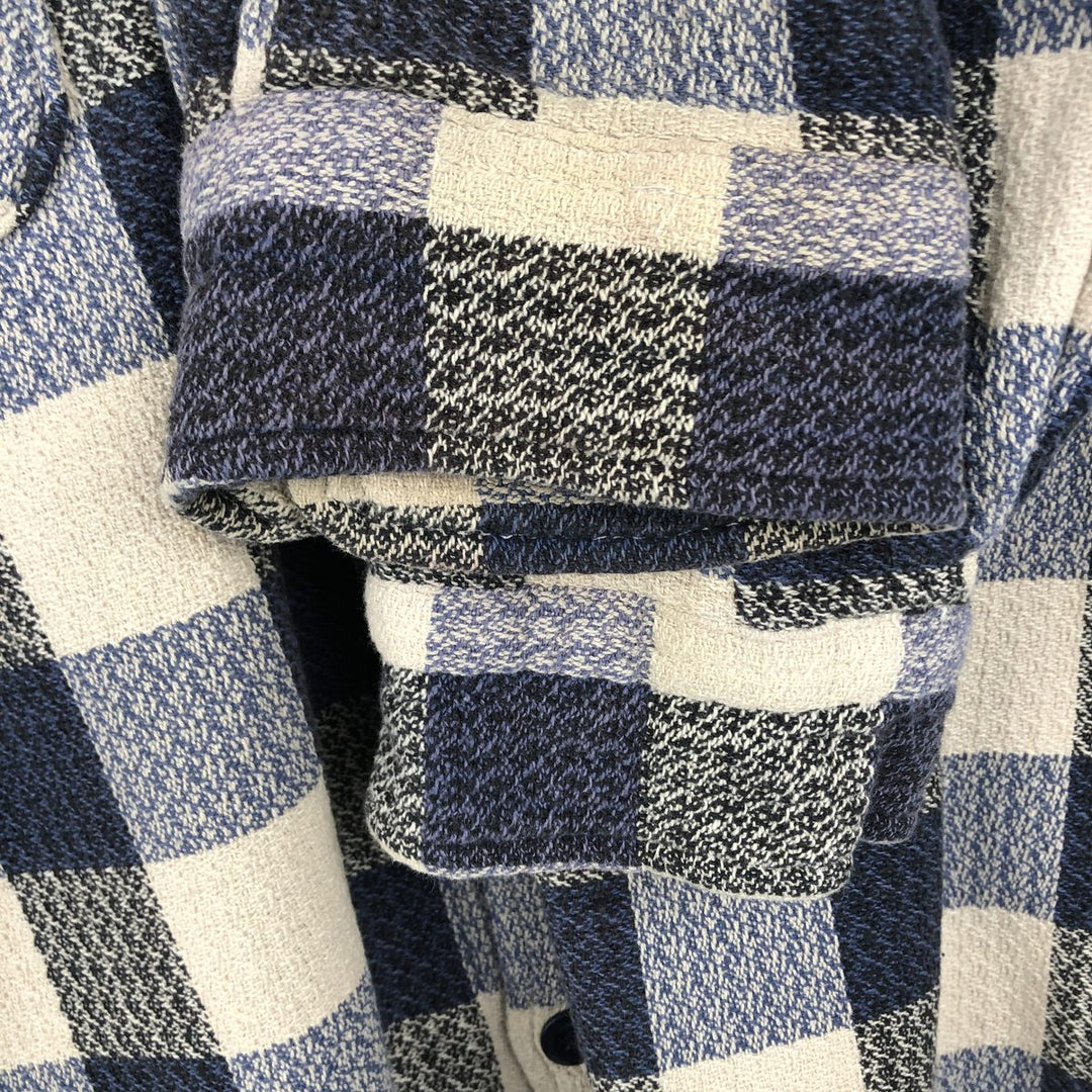 Ralph Lauren DENIM&SUPPLY Long-Sleeve Flannel Check Shirt, Men's Size XL (approx.) cotton blue type Vintage Second Hand