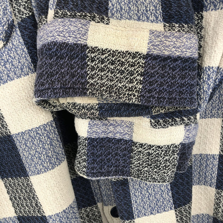 Ralph Lauren DENIM&SUPPLY Long-Sleeve Flannel Check Shirt, Men's Size XL (approx.) cotton blue type Vintage Second Hand
