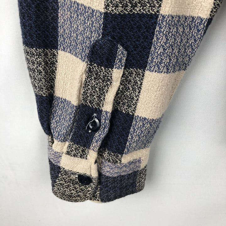 Ralph Lauren DENIM&SUPPLY Long-Sleeve Flannel Check Shirt, Men's Size XL (approx.) cotton blue type Vintage Second Hand