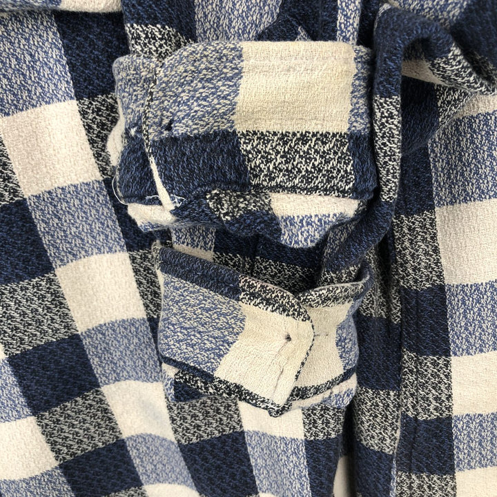 Ralph Lauren DENIM&SUPPLY Long-Sleeve Flannel Check Shirt, Men's Size XL (approx.) cotton blue type Vintage Second Hand