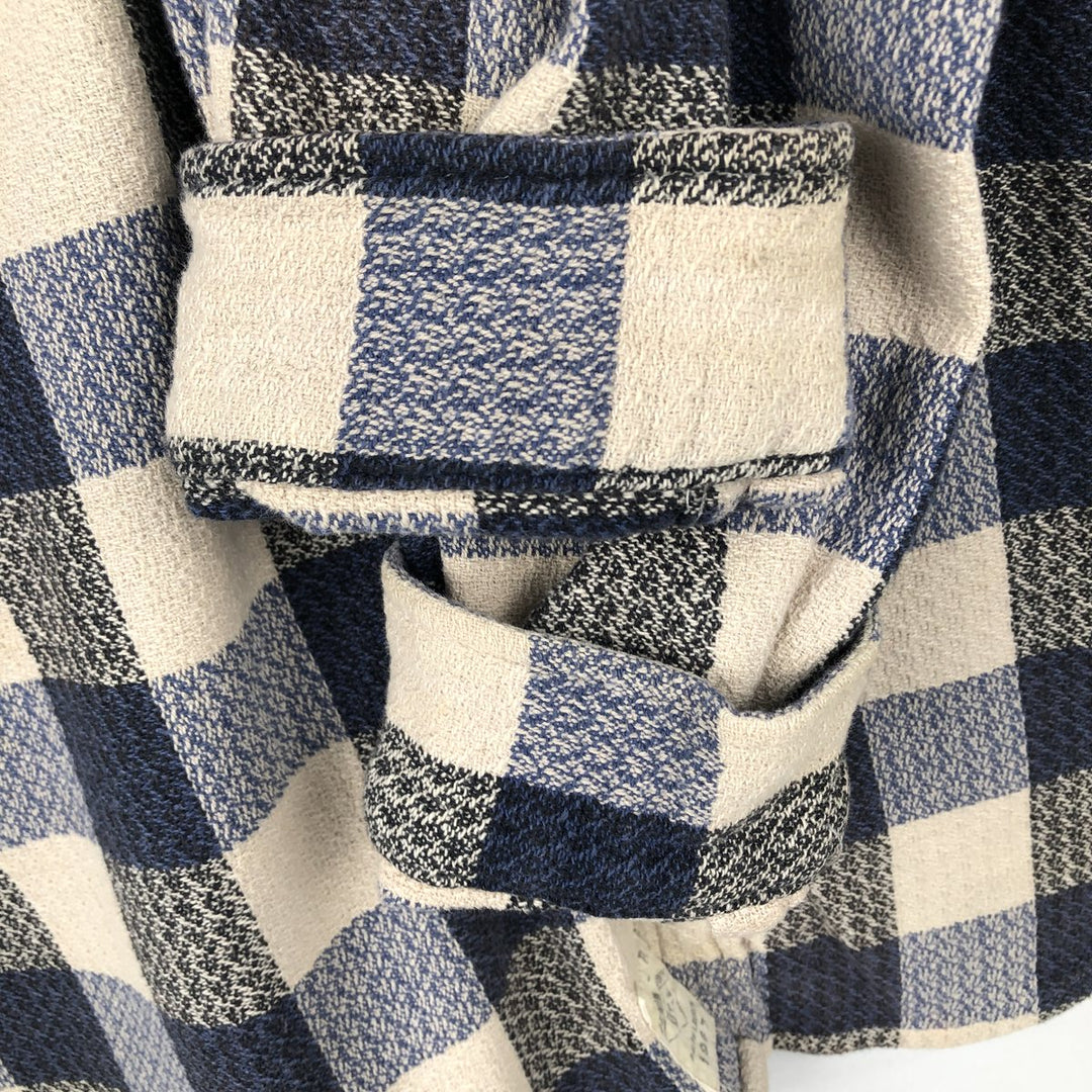 Ralph Lauren DENIM&SUPPLY Long-Sleeve Flannel Check Shirt, Men's Size XL (approx.) cotton blue type Vintage Second Hand
