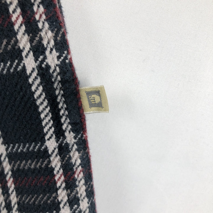 Cabelas Long-Sleeve Flannel Check Shirt, Men's Size L (approx.) cotton black type Vintage Second Hand