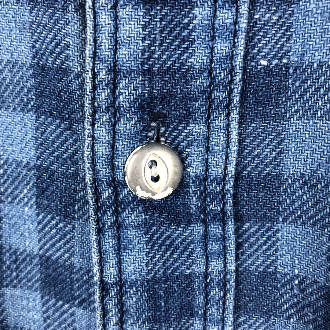 Ralph Lauren POLO RALPH LAUREN Long-Sleeve Light Flannel Check Shirt, Men's Size L (approx.) cotton blue type Vintage Second Hand