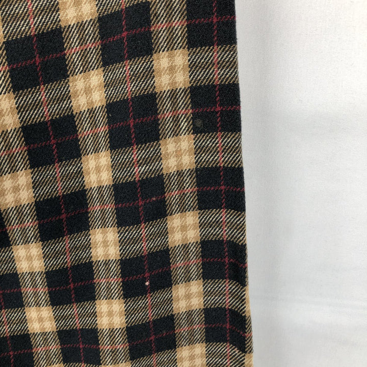 Carhartt long-sleeved button-down light flannel check shirt, men's size M cotton black type Vintage Second Hand