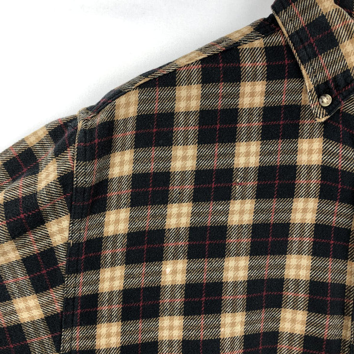 Carhartt long-sleeved button-down light flannel check shirt, men's size M cotton black type Vintage Second Hand