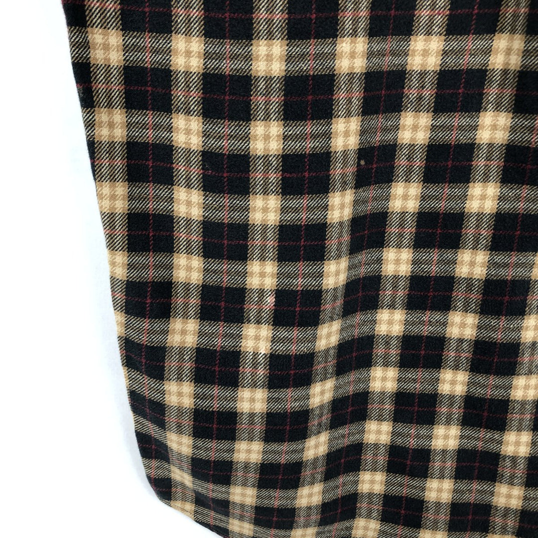Carhartt long-sleeved button-down light flannel check shirt, men's size M cotton black type Vintage Second Hand