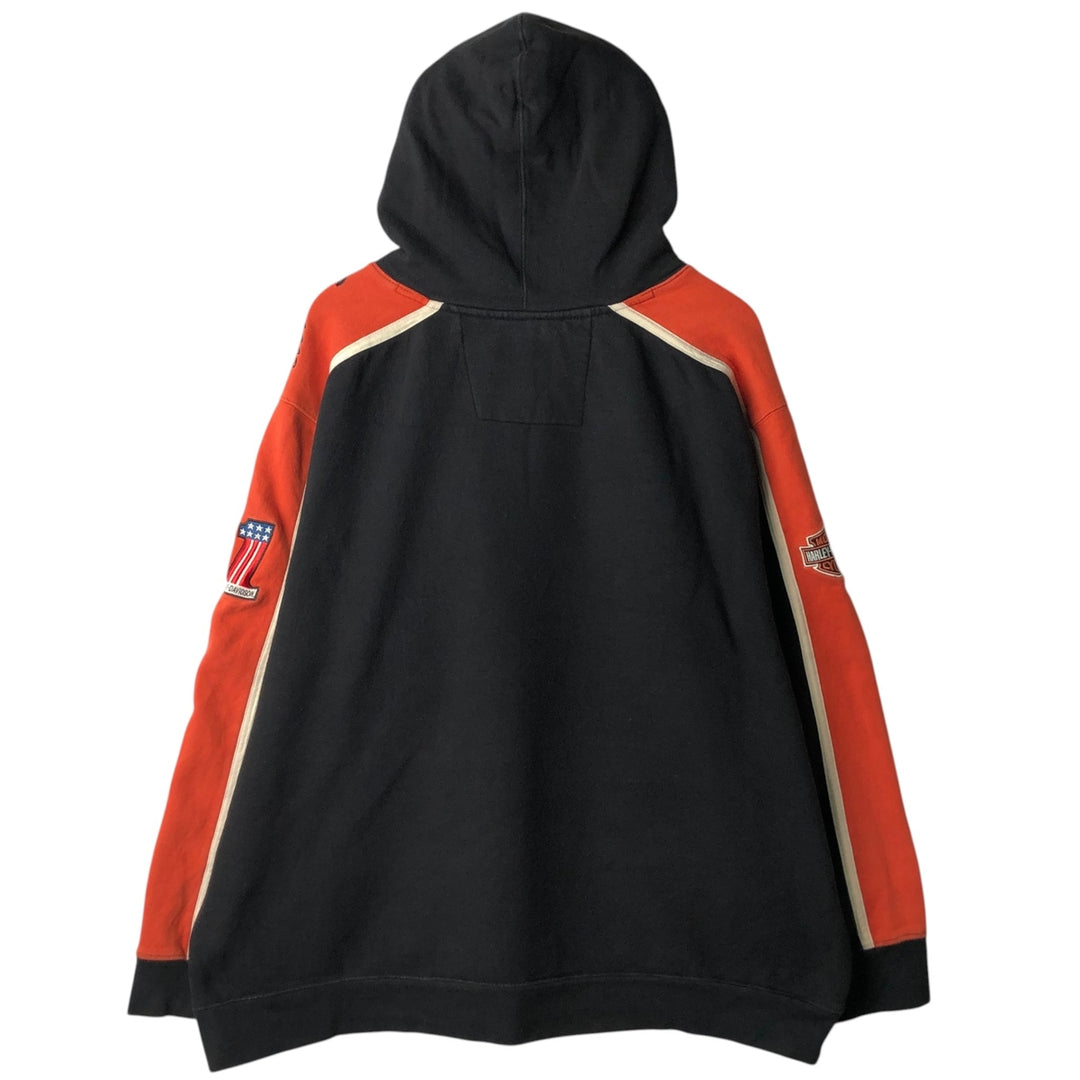 Harley-Davidson Advertising Pullover Hoodie, Men's XXL cotton black type Vintage Second Hand