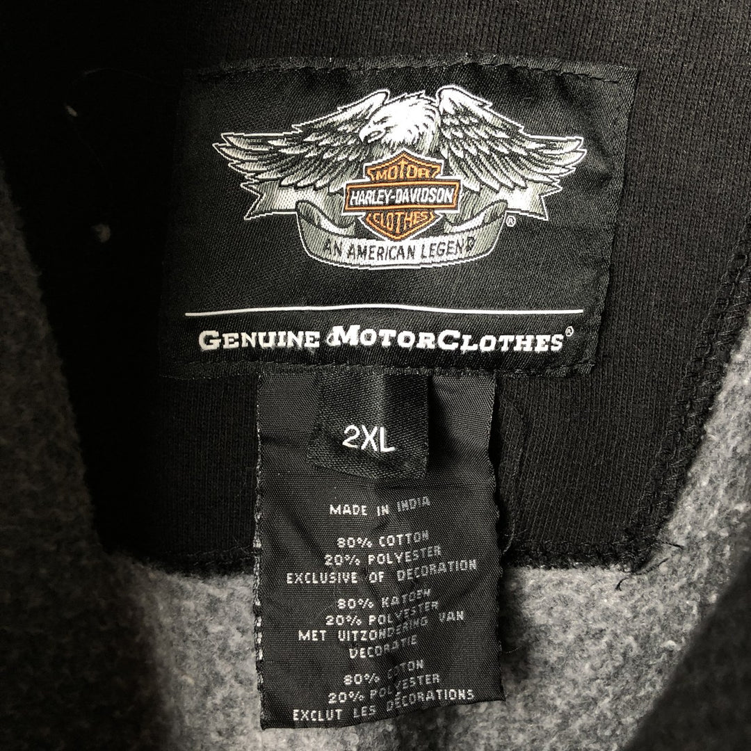 Harley-Davidson Advertising Pullover Hoodie, Men's XXL cotton black type Vintage Second Hand
