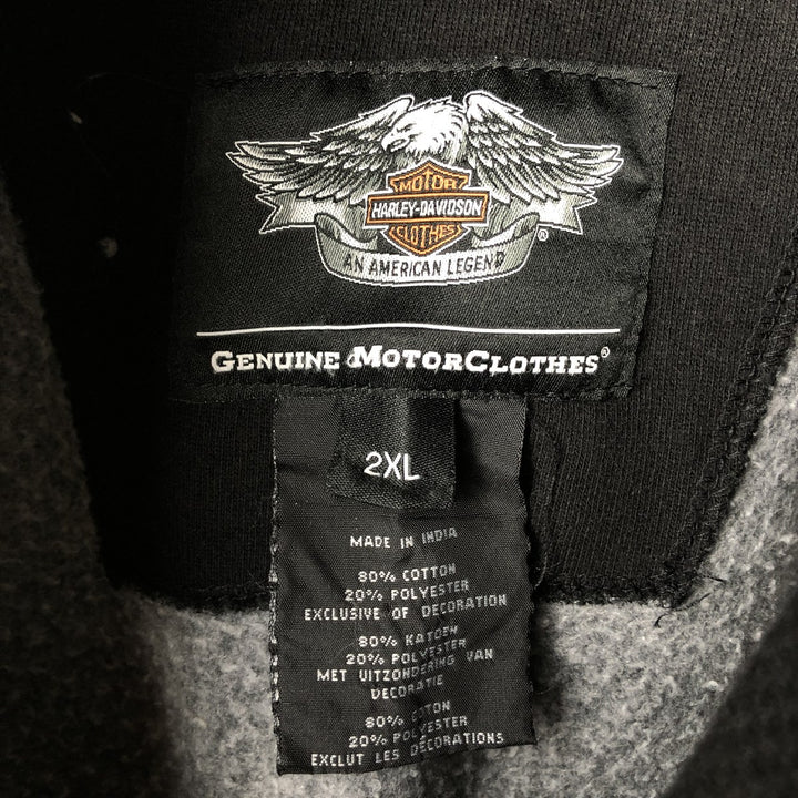 Harley-Davidson Advertising Pullover Hoodie, Men's XXL cotton black type Vintage Second Hand