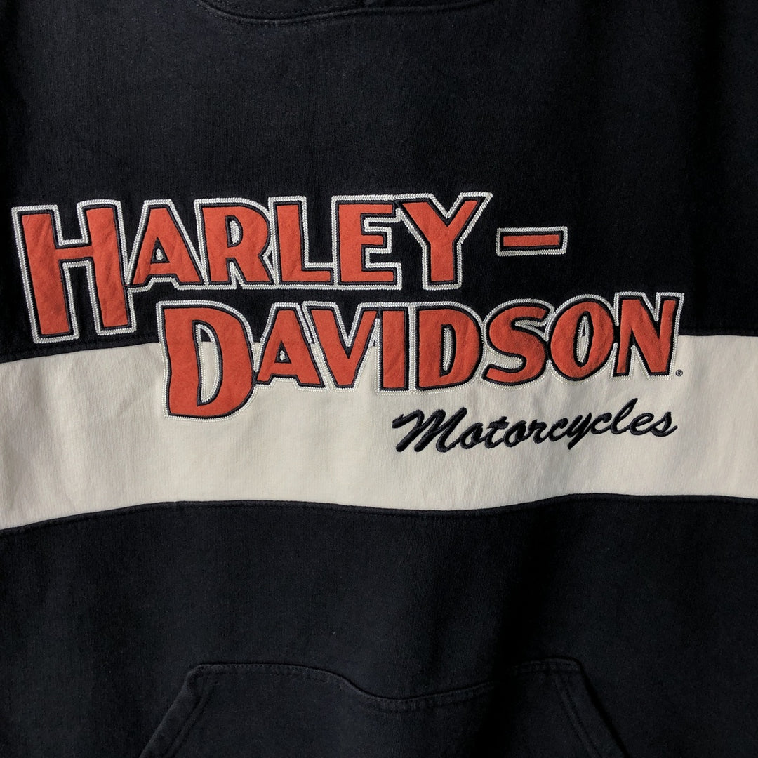 Harley-Davidson Advertising Pullover Hoodie, Men's XXL cotton black type Vintage Second Hand