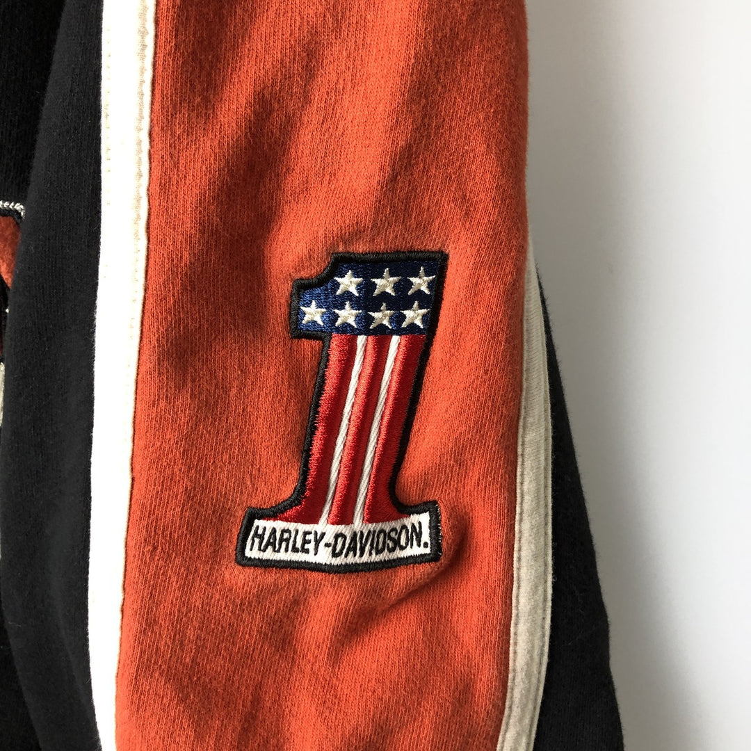 Harley-Davidson Advertising Pullover Hoodie, Men's XXL cotton black type Vintage Second Hand