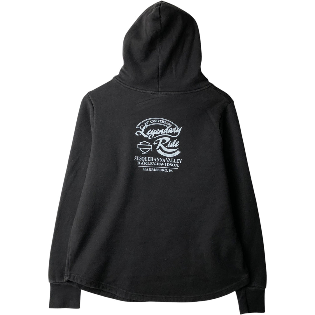 Harley-Davidson Advertising Pullover Hoodie, Men's Size Small cotton black type Vintage Second Hand