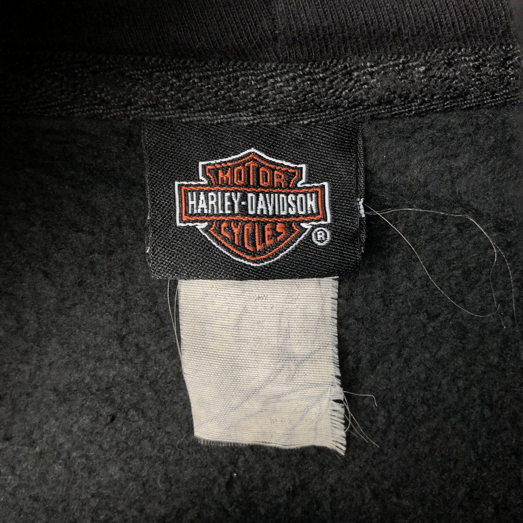 Harley-Davidson Advertising Pullover Hoodie, Men's Size Small cotton black type Vintage Second Hand