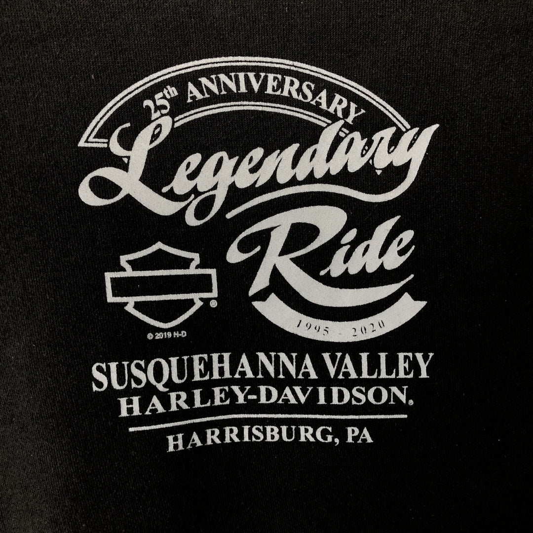 Harley-Davidson Advertising Pullover Hoodie, Men's Size Small cotton black type Vintage Second Hand