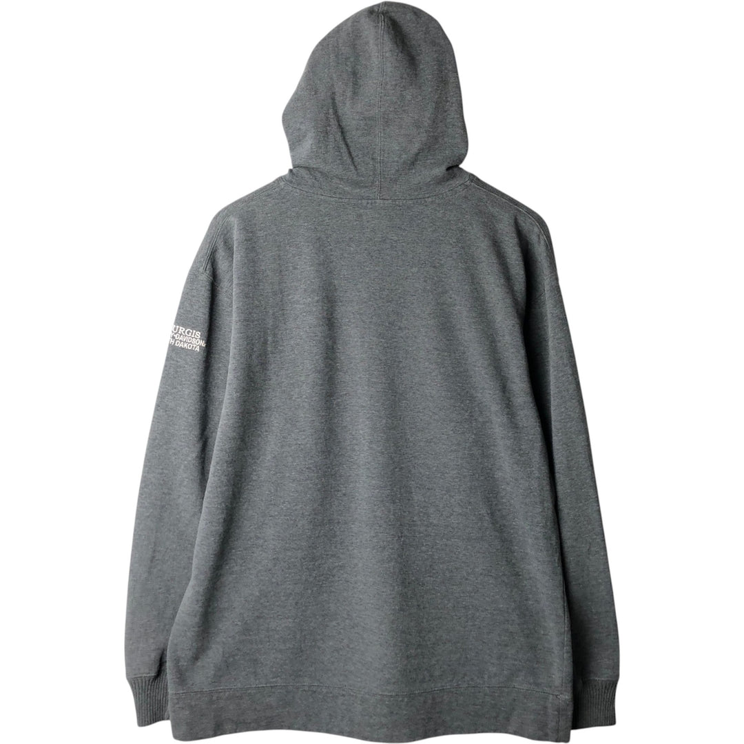 Harley-Davidson Advertising Pullover Hoodie, Men's Size L cotton Charcoal Vintage Second Hand