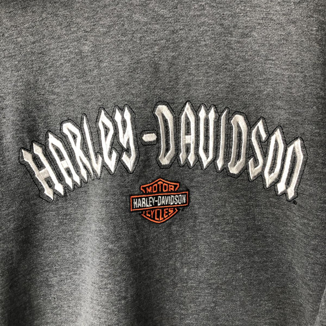 Harley-Davidson Advertising Pullover Hoodie, Men's Size L cotton Charcoal Vintage Second Hand