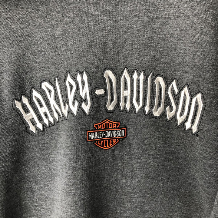 Harley-Davidson Advertising Pullover Hoodie, Men's Size L cotton Charcoal Vintage Second Hand